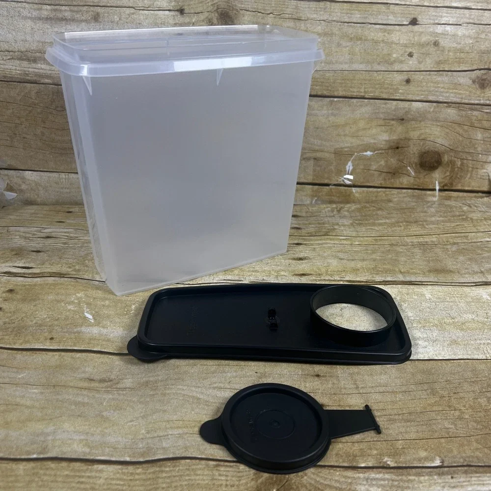 Tupperware Cereal Storer Black New Classic Sheer  Food Storage Container 13 Cup